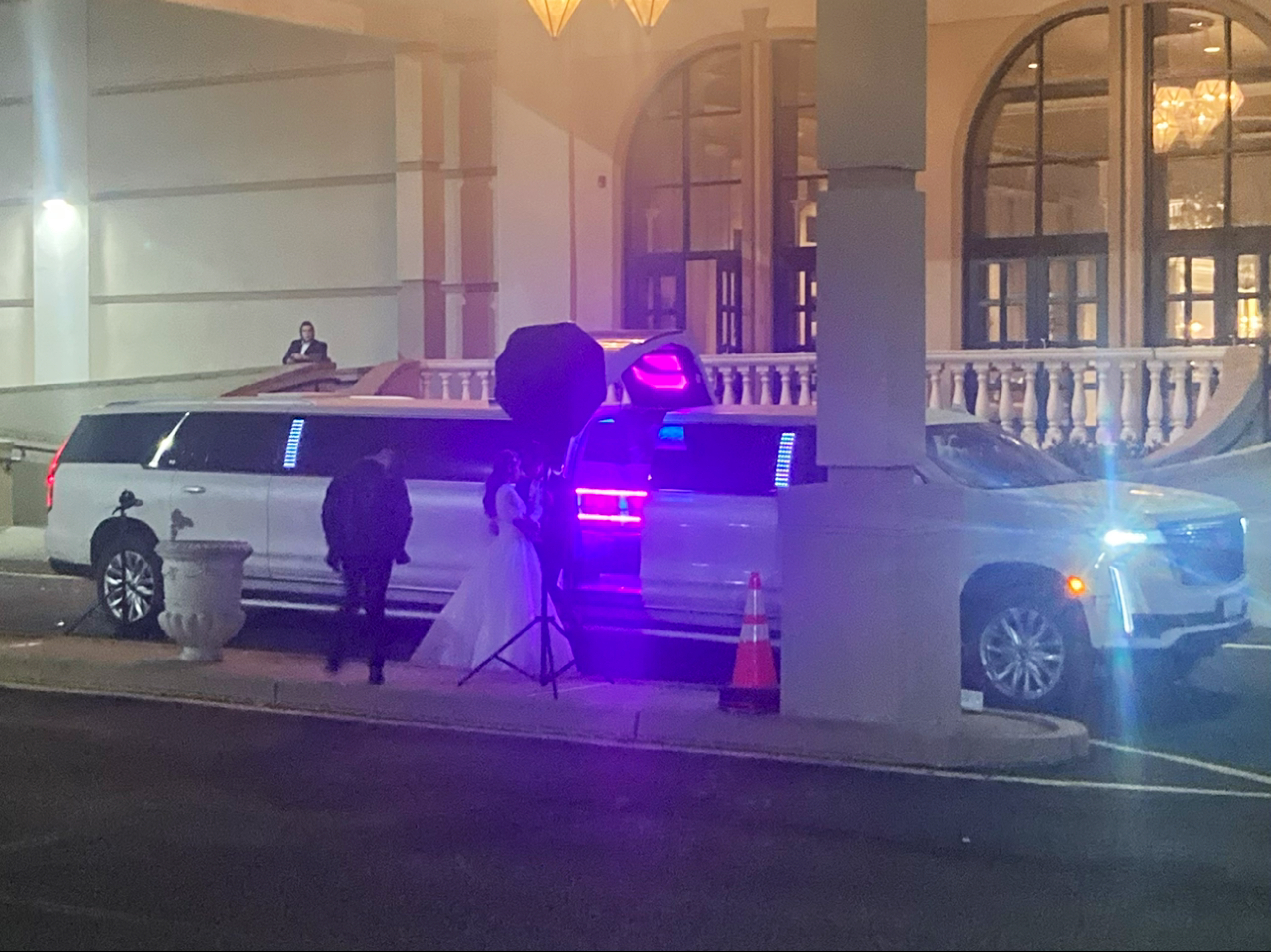 The image showcases a luxurious limousine, highlighting the elegance and comfort associated with premium transportation services. This vehicle is ideal for RPD Limousine Service, catering to clients seeking a sophisticated travel experience for events or special occasions.